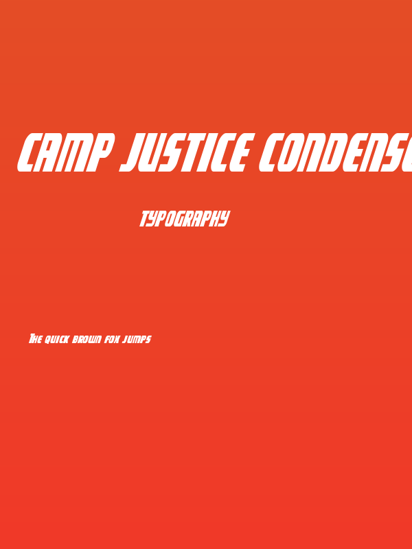 Camp Justice Condensed Italic Poster