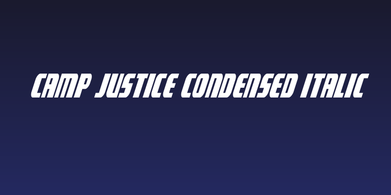 Camp Justice Condensed Italic Social Header