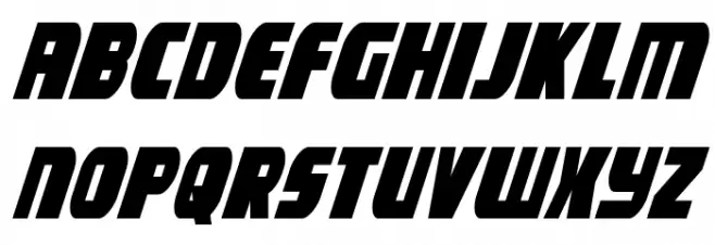 Camp Justice Condensed Italic Caratteri MINUSCOLO