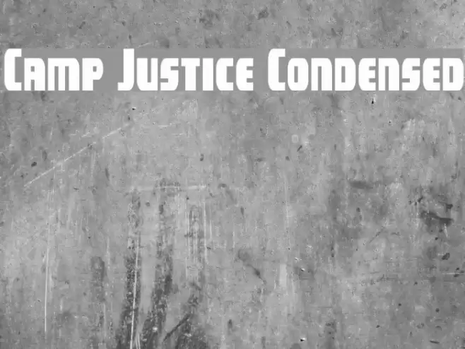 Camp Justice Condensed Font examples