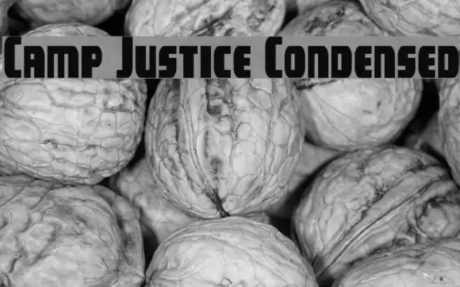 Camp Justice Condensed Font examples