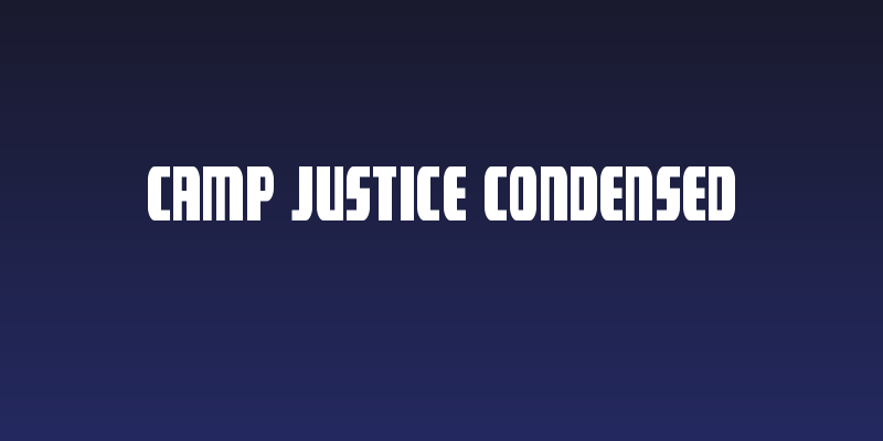 Camp Justice Condensed Social Header