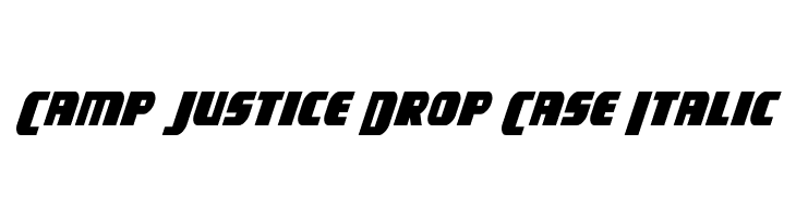 Camp Justice Drop Case Italic  les polices de caractères gratuit tlcharger