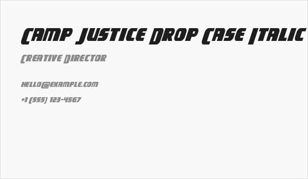 Camp Justice Drop Case Italic Business Card