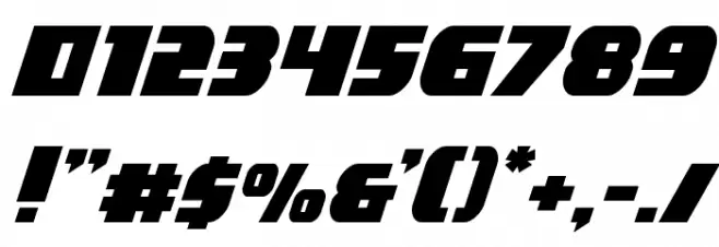 Camp Justice Expanded Italic Font OTHER CHARS