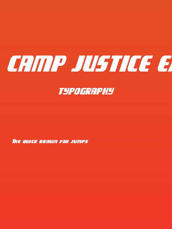 Camp Justice Expanded Italic Poster