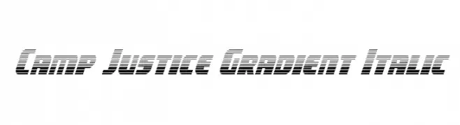 Camp Justice Gradient Italic  Frei Schriftart Herunterladen