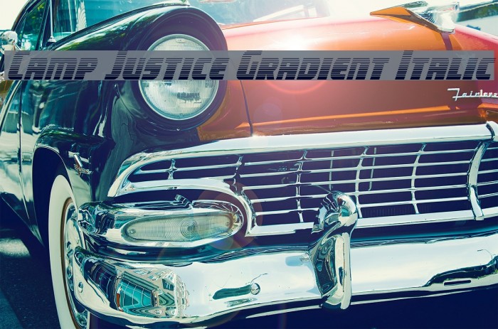 Camp Justice Gradient Italic Font examples