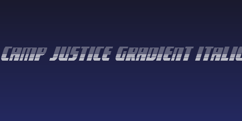 Camp Justice Gradient Italic Social Header