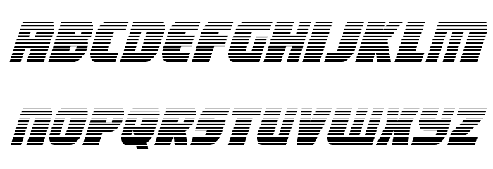 Camp Justice Gradient Italic Font LOWERCASE
