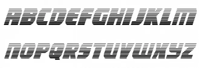Camp Justice Gradient Italic Schriftart Kleinbuchstaben