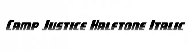 Camp Justice Halftone Italic  Frei Schriftart Herunterladen