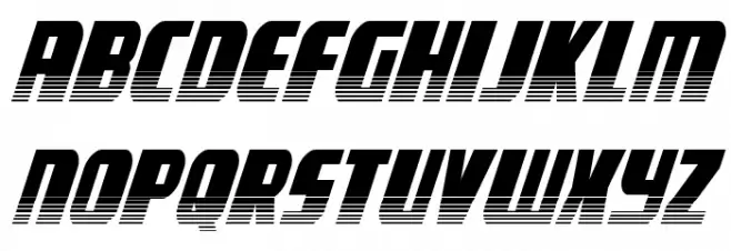 Camp Justice Halftone Italic 字体 大写