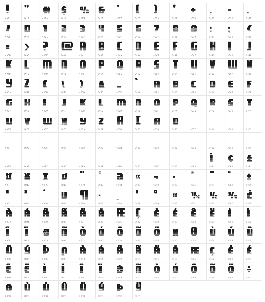 Camp Justice Halftone Character Map
