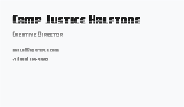 Camp Justice Halftone Business Card
