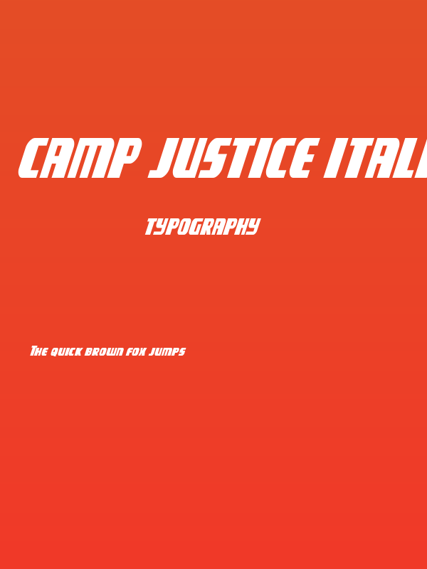 Camp Justice Italic Poster