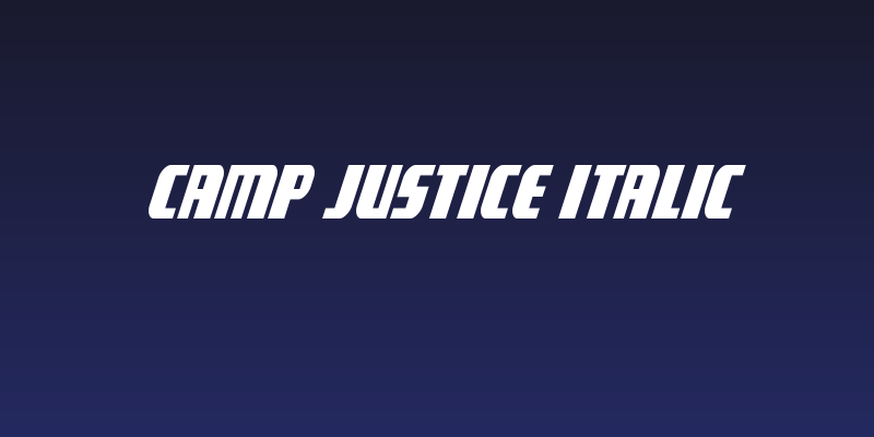 Camp Justice Italic Social Header