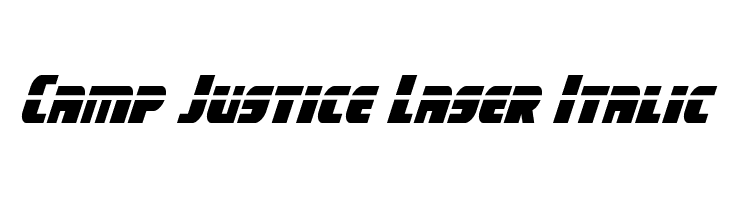 Camp Justice Laser Italic  नि: शुल्क फ़ॉन्ट्स डाउनलोड