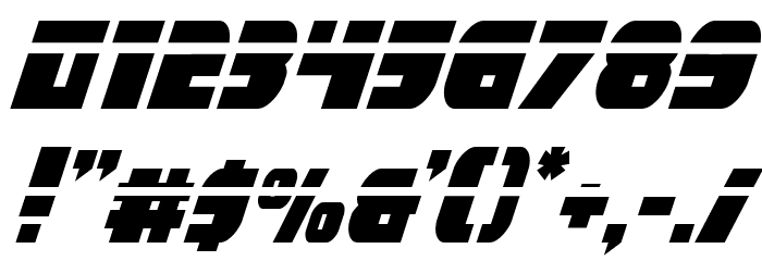 Camp Justice Laser Italic Font OTHER CHARS