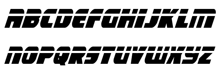 Camp Justice Laser Italic Font LOWERCASE