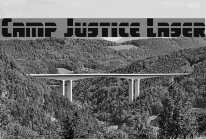 Camp Justice Laser Font examples