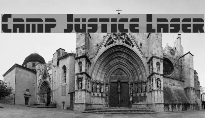 Camp Justice Laser Font examples
