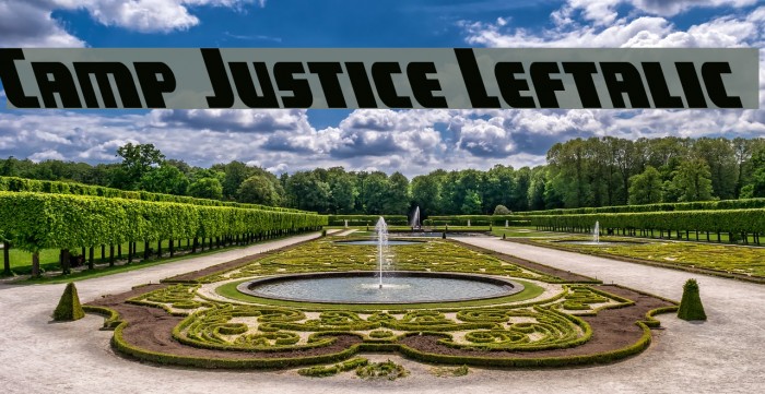 Camp Justice Leftalic Font examples
