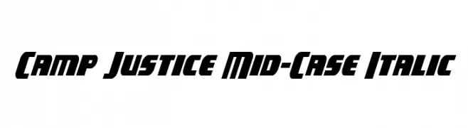 Camp Justice Mid-Case Italic  Fuentes Gratis Descargar