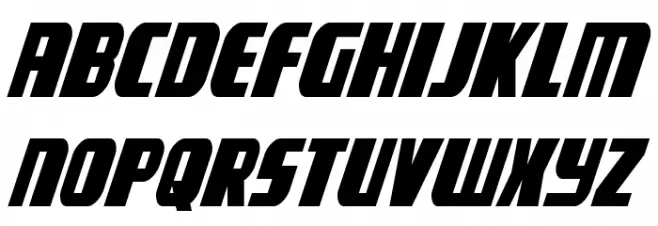 Camp Justice Mid-Case Italic Schriftart Groß