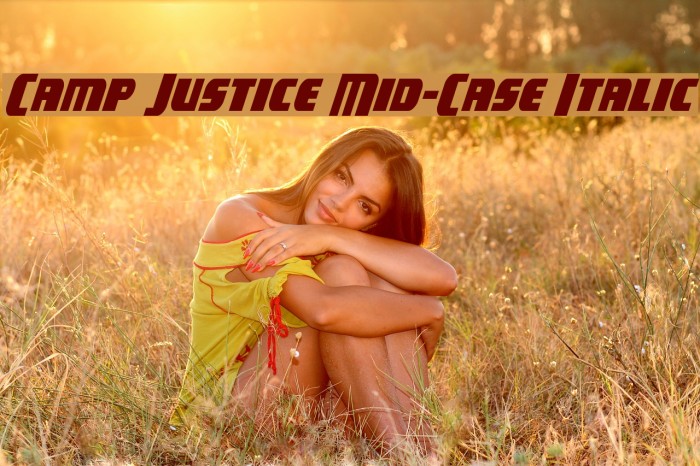 Camp Justice Mid-Case Italic Font examples