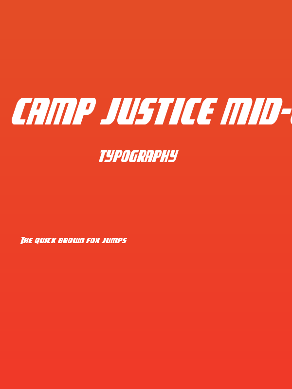 Camp Justice Mid-Case Italic Poster