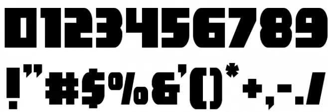 Camp Justice Mid-Case Font OTHER CHARS