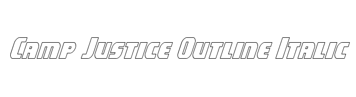 Camp Justice Outline Italic  नि: शुल्क फ़ॉन्ट्स डाउनलोड
