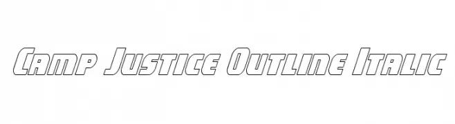 Camp Justice Outline Italic  Frei Schriftart Herunterladen