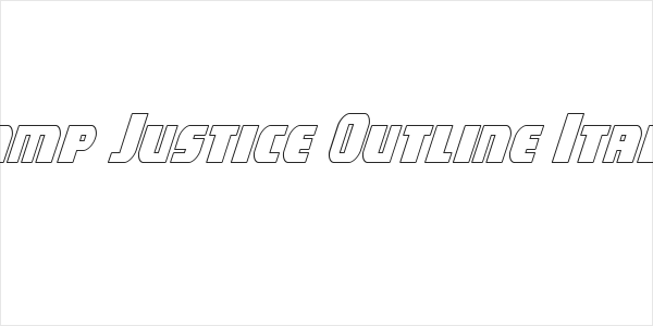 Camp Justice Outline Italic Logo