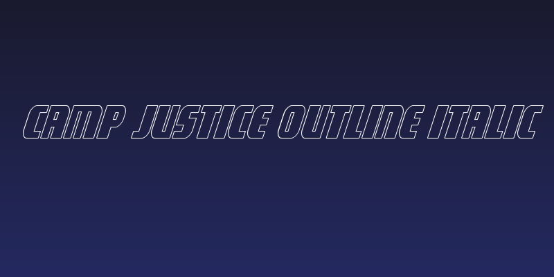 Camp Justice Outline Italic Social Header