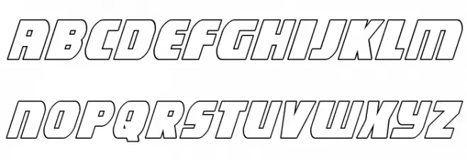Camp Justice Outline Italic Caratteri MINUSCOLO