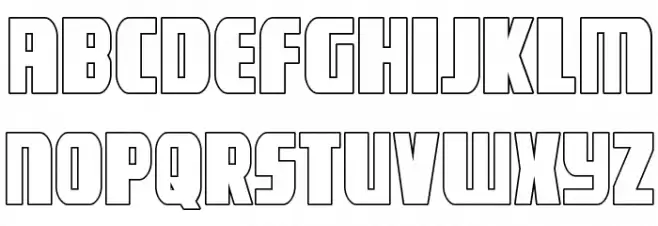 Camp Justice Outline Schriftart Groß