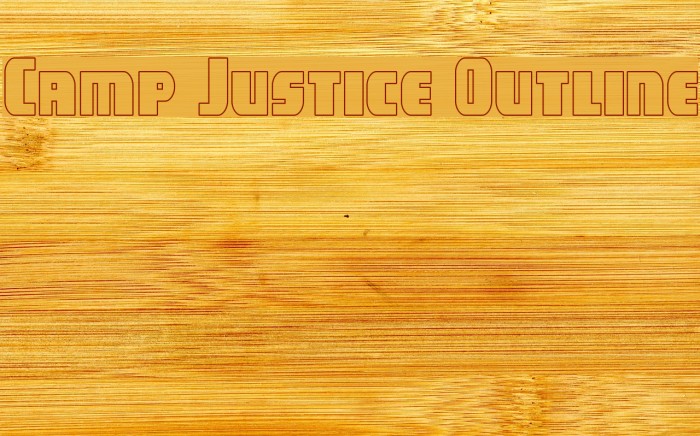 Camp Justice Outline Font examples