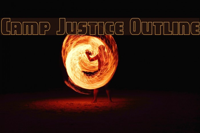 Camp Justice Outline Font examples