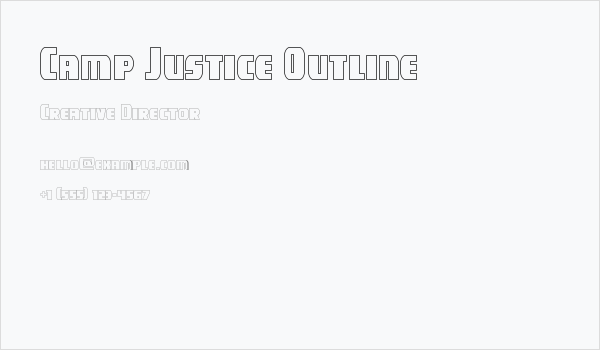 Camp Justice Outline Business Card