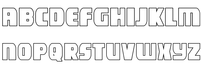 Camp Justice Outline Font LOWERCASE