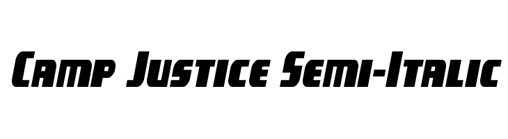 Camp Justice Semi-Italic  Frei Schriftart Herunterladen