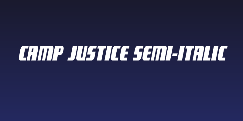 Camp Justice Semi-Italic Social Header