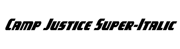 Camp Justice Super-Italic  font caratteri gratis