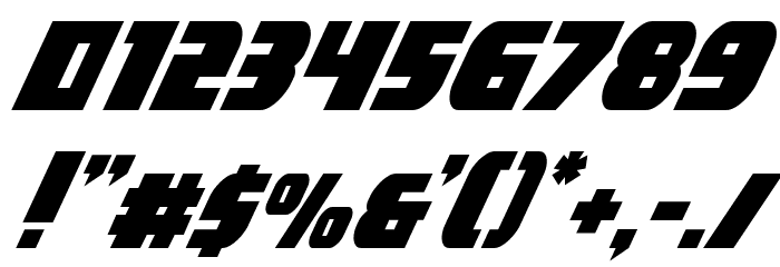 Camp Justice Super-Italic Font OTHER CHARS