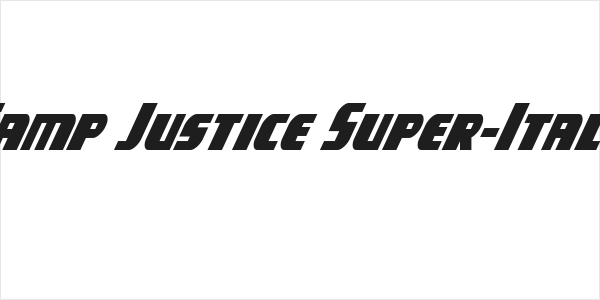 Camp Justice Super-Italic Logo