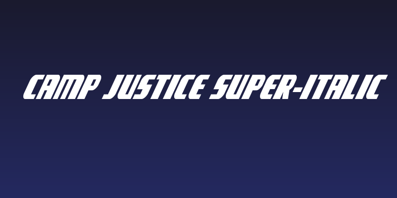 Camp Justice Super-Italic Social Header