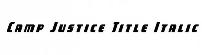 Camp Justice Title Italic  Frei Schriftart Herunterladen