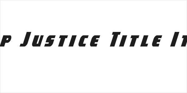 Camp Justice Title Italic Logo